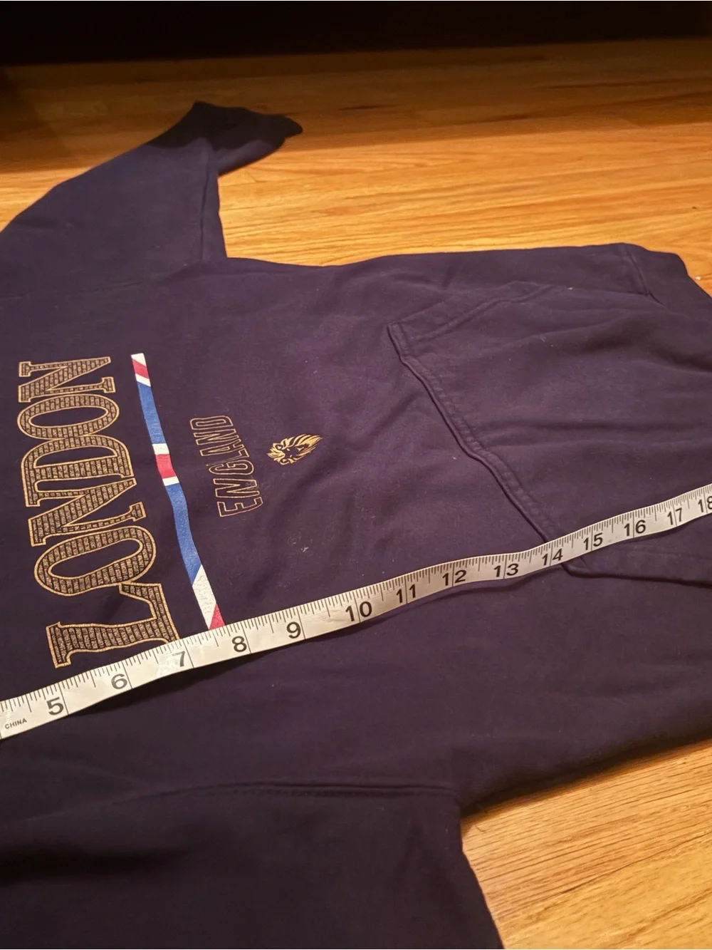 London Graphic Hooded Sweater - Navy